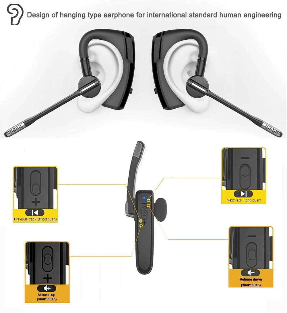 K6 Handsfree бизнес Bluetooth гарнитура портативный Bluetooth наушники подключены к MP3+ коробка для хранения