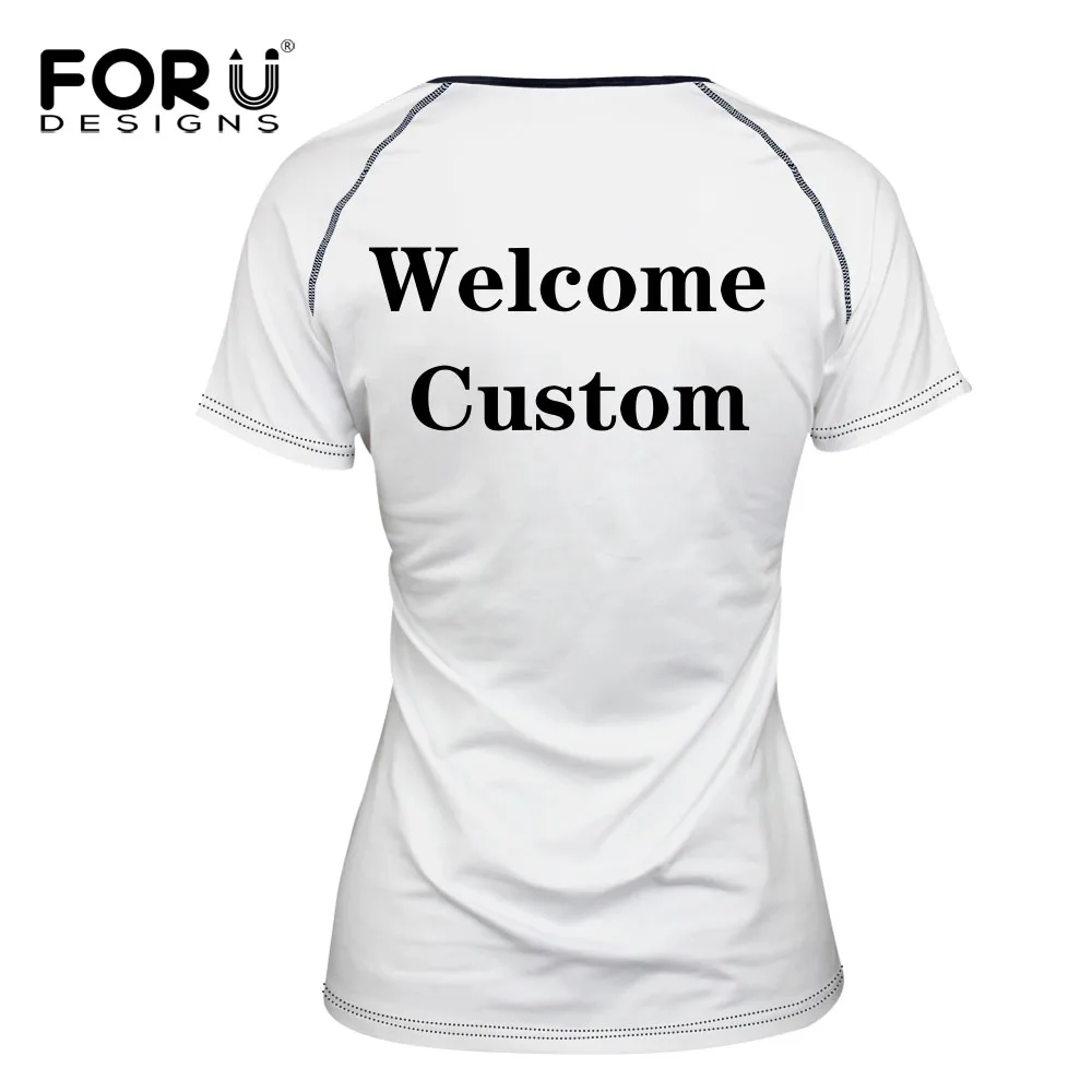 Футболка FORUDESIGNS для женщин новинка 2018 летняя футболка в стиле Харадзюку С 3D