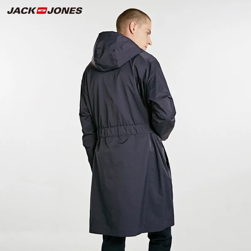 Мужской Тренч с капюшоном JackJones ветровка длинная Мужская куртка стиль 218321531 |