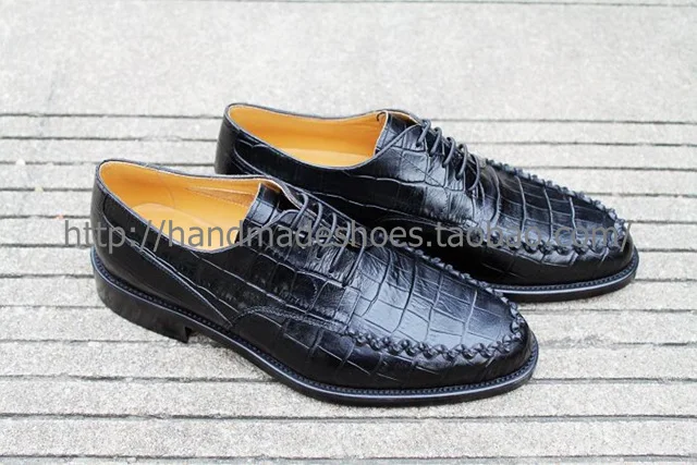 Пользовательские ручной кожи питона кожа цвет необычные серый мужская обувь