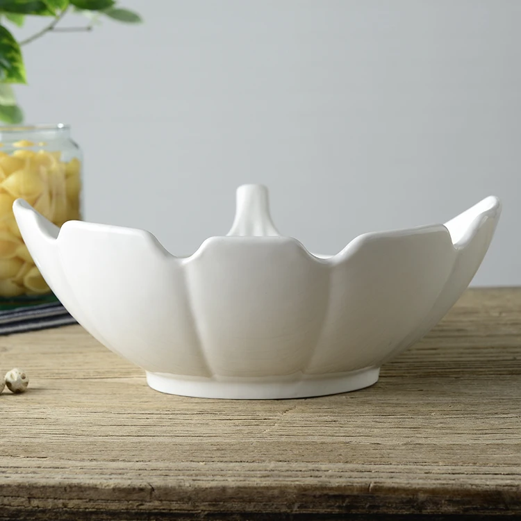 Керамическая сервировочная чаша в форме листа декоративный фарфоровый поднос