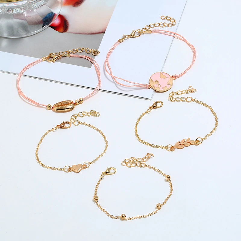 Женский браслет с ракушками MESTILO браслеты из богемного сплава изображением карты