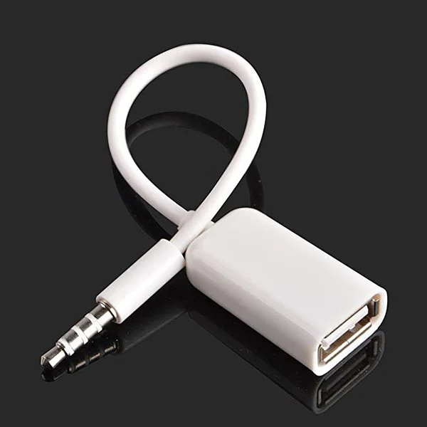 Автомобильный 3 5 мм штекер AUX аудио разъем USB Женский Кабель конвертера MP3