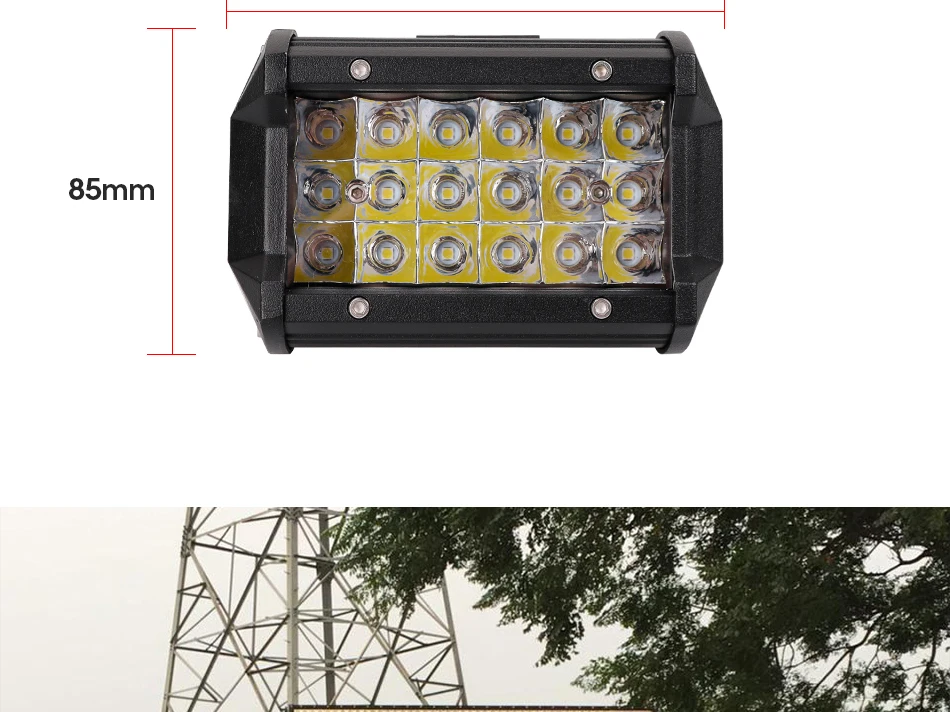 Hlxg 2pcs 54 W прожектор работает светодиодная подсветка для машины, лодки, мотоцикла Автомобильные противотуманные Автомобильные фары для Jeep Ford Kia внедорожный внедорожник 4X4 12 V