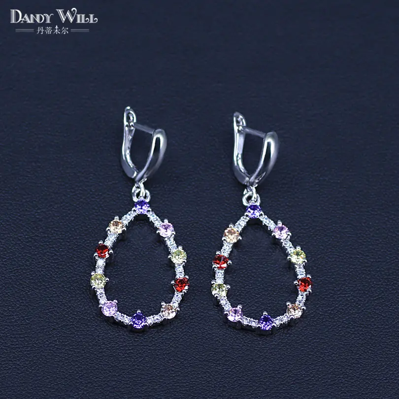 Pear Jewelry Multicolor Cubic Zirconia Sets For Women Wedding Earrings Bracelets With Stones Necklac | Украшения и аксессуары