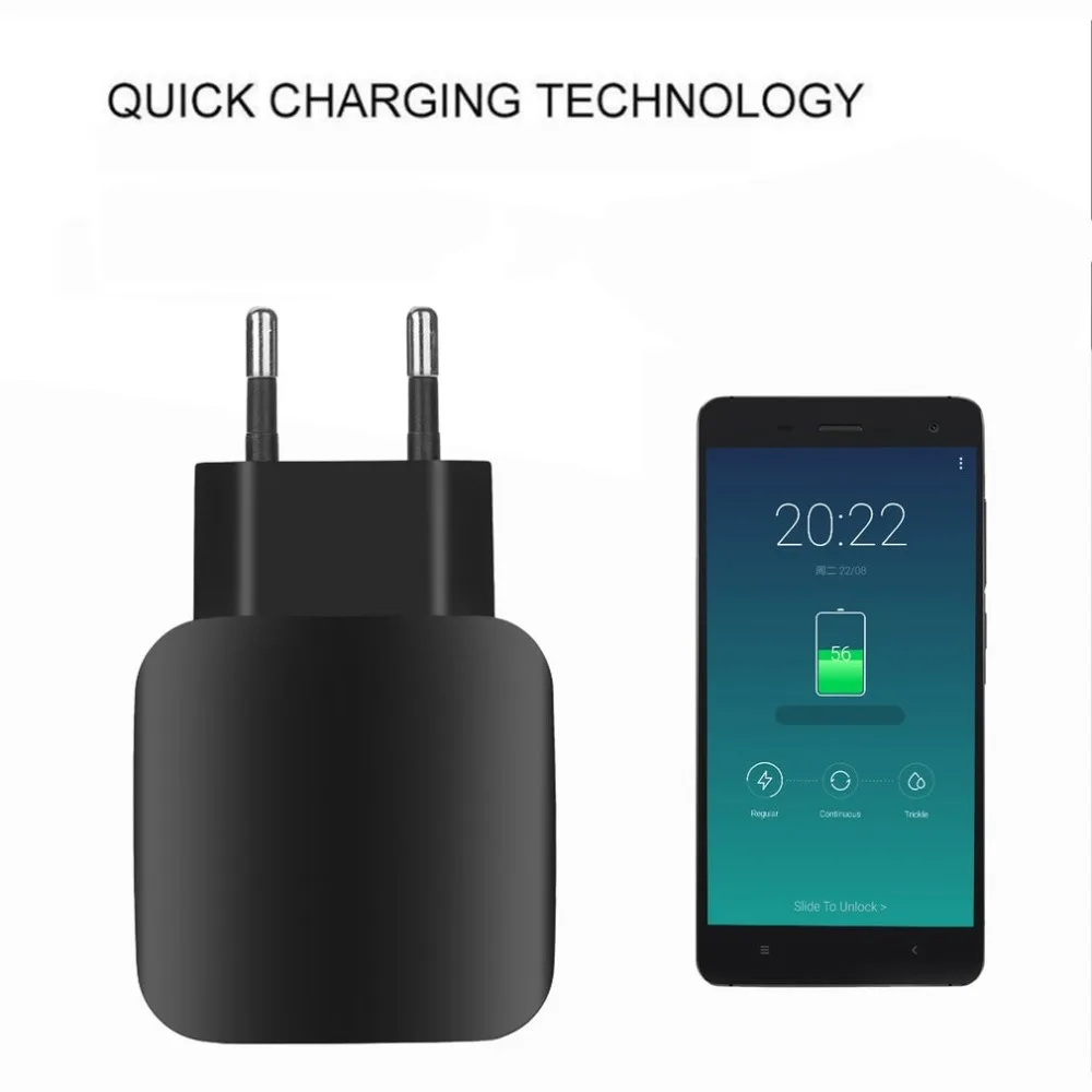 Kebidu USB Quick Charge EU Plug QC 3.0 charger for iphone Samsung Xiaomi mi5 ViVo Phone Fast HomeTravel Charger Wholesale | Электроника