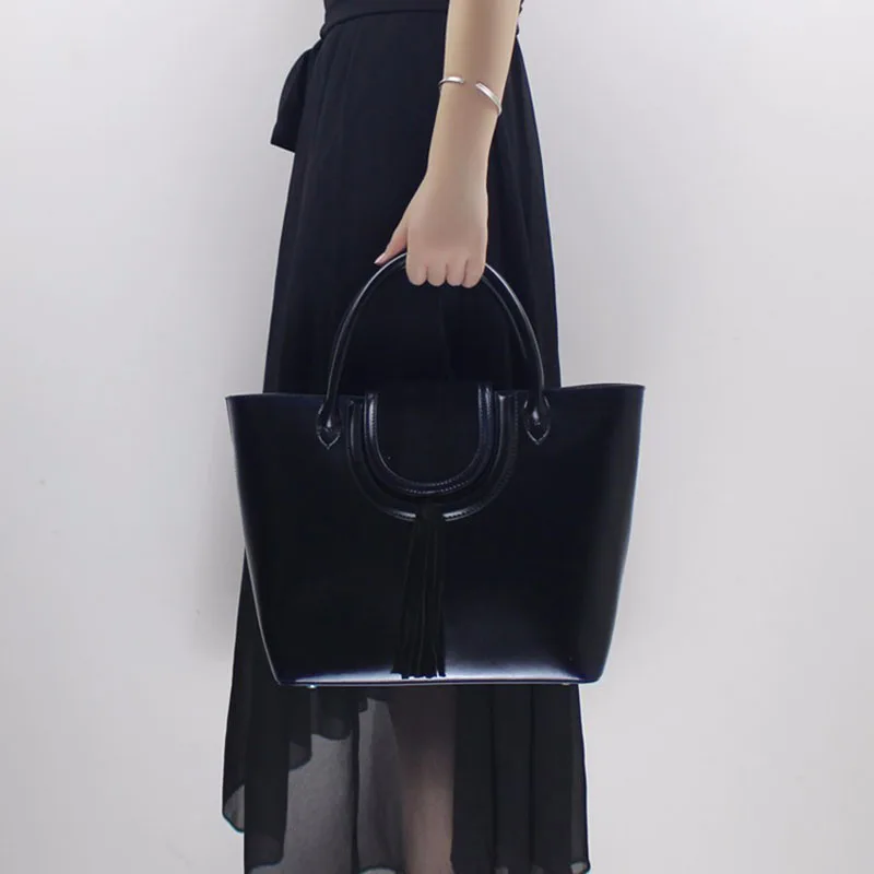 Женская большая сумка из натуральной кожи 2018 кожа простая женская емкость