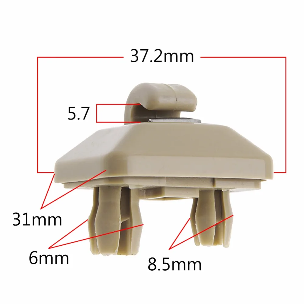 

1Pc 8U0857562 8E0857562 Plastic Gray Sun Visor Clip Hook Holder for Audi 2013-2015