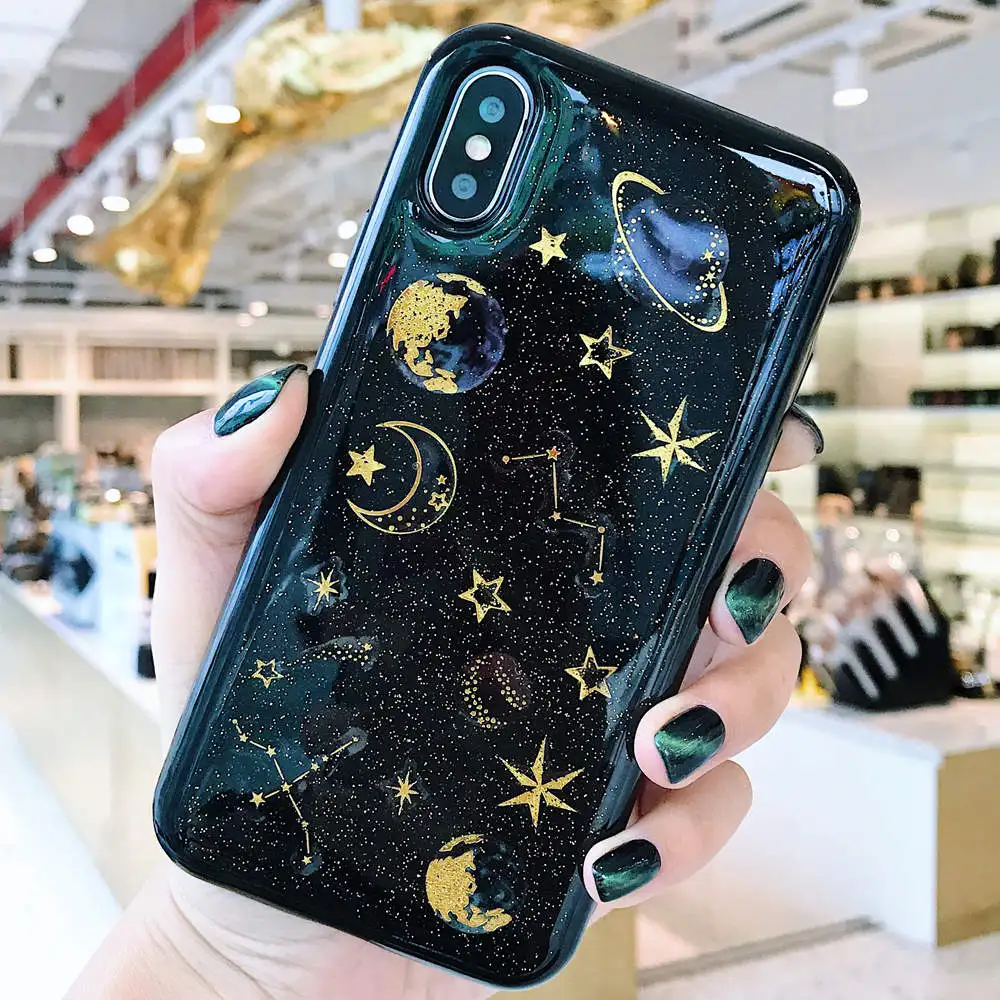Новый Модный чехол для телефона с изображением планеты звездного неба iPhone 6S 6X7 8