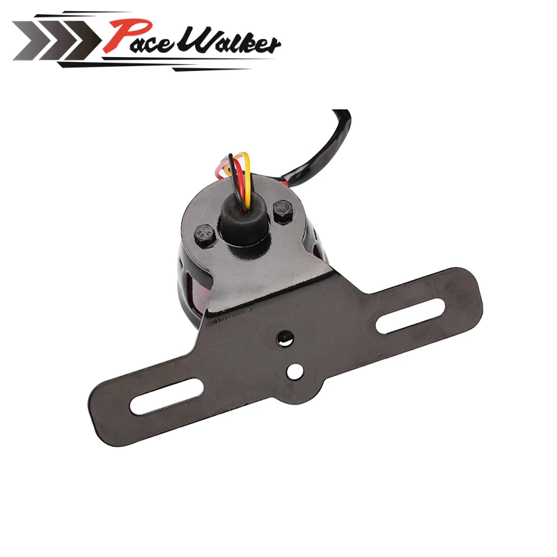 Hot Red and Black Rod Bobber Chopper Cafe Racer Tail STOP Light Chop Universal XS650 CB750 |