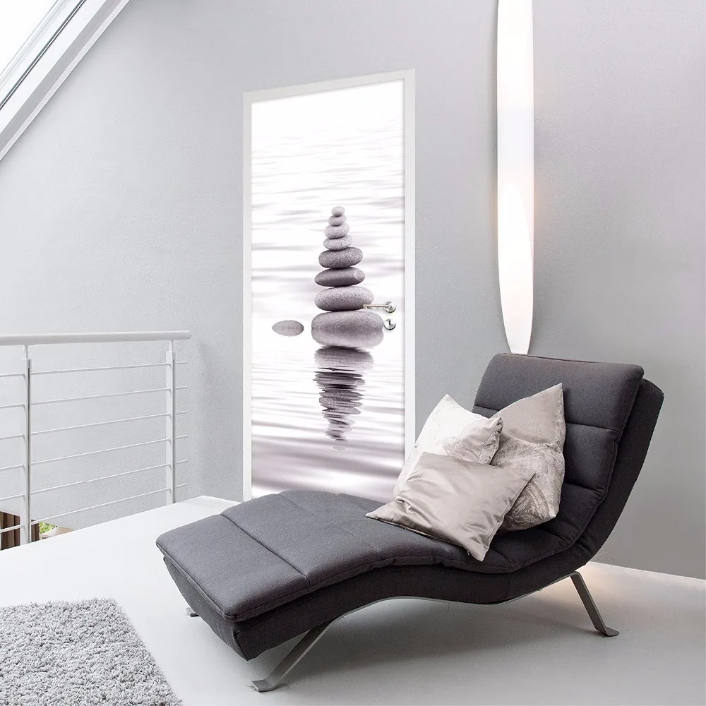 Бесплатная доставка 3D освещение речные камни наклейки на стену DIY настенная