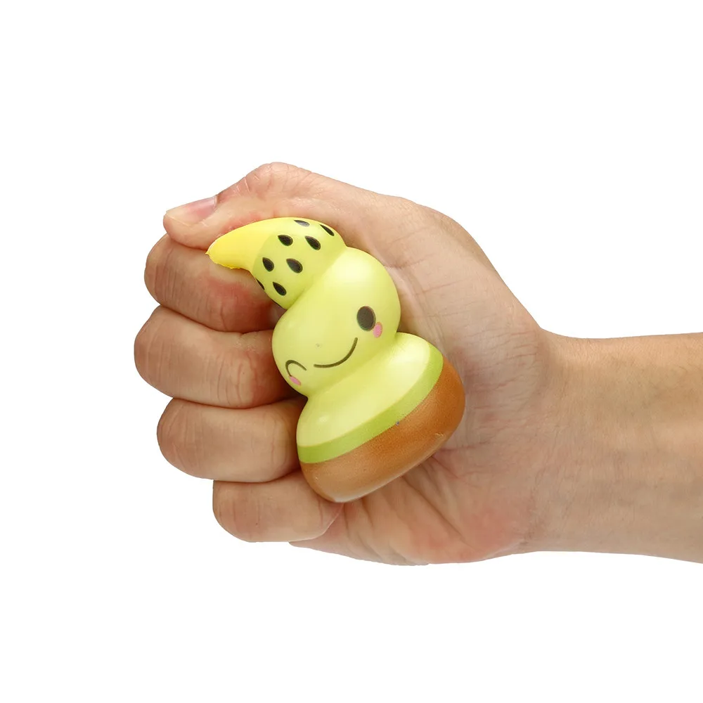 Сжимаемый мягкий Kawaii Kiwi фруктовый Poo медленно растущий крем ароматическая