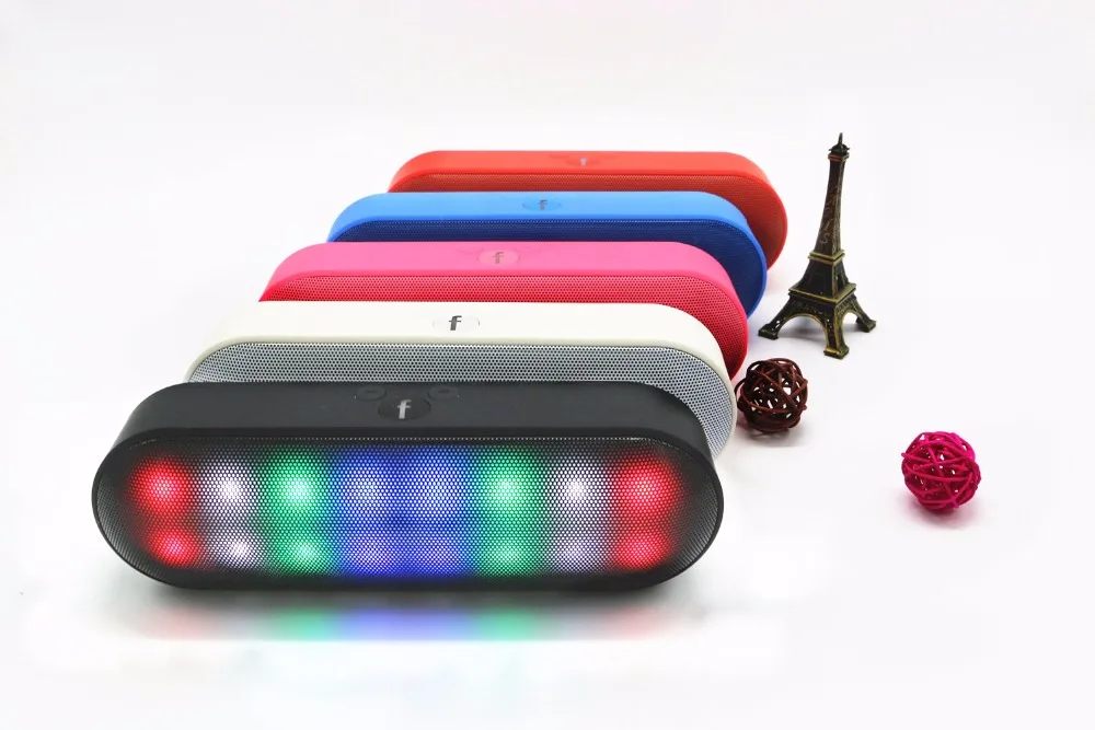 NewRixing BT808NL Мини Bluetooth динамик светодиодный переносные беспроводные колонки