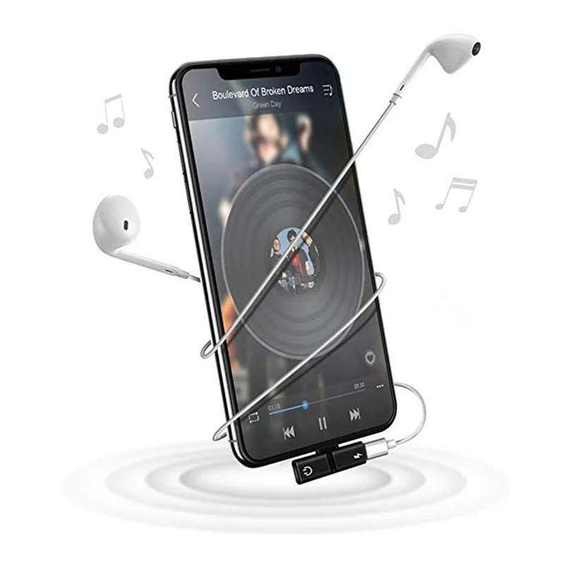 Адаптер AUX Adaptateur для iPhone X XR XS MAX 8 7 Plus разветвитель 2 в 1 Зарядка музыка аудио Adaptador rozdzielacz do s uchawek