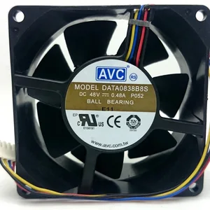 Оригинал для AVC DATA0838B8S 8038 80*80*38 мм DC 48V 0.48A 4-контактный осевой вентилятор охлаждения
