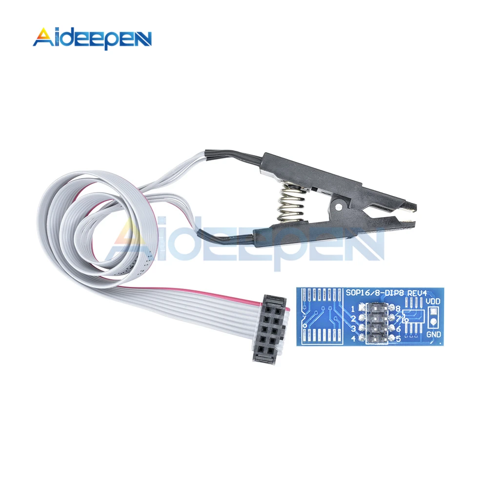 SOIC8 SOP8 флэш-чип тестовый зажим гнездо адаптер для EEPROM 93CXX/25CXX/24CXX USB программист программируемый TL866CS TL866A EZP2010