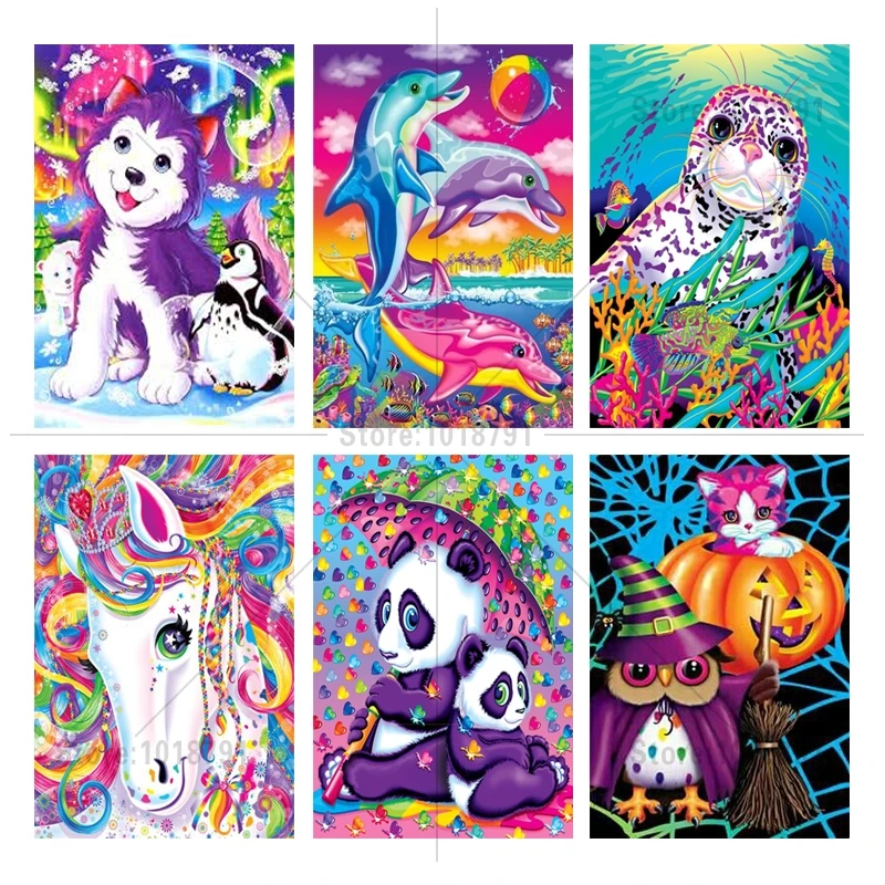 

5D Diy Diamond Painting Color Animal Dog Cross Stitch Square Needlework Diamond Embroidery Full Diamond Decorative