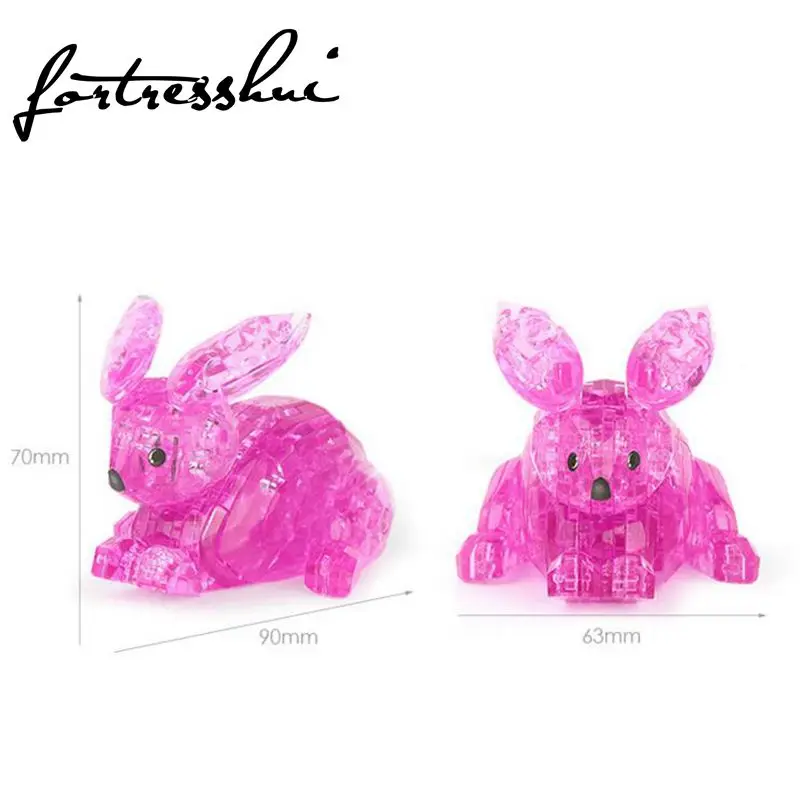ForTressHui 56 шт. DIY Головоломки Игрушки Забавный Кролик 3D Кристалл Украшения Дома
