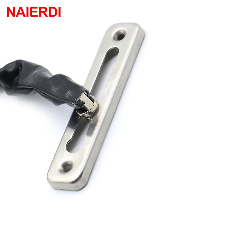 NAIERDI 5121 304 нержавеющая сталь цепь для дверных замков из искусственной кожи ворот