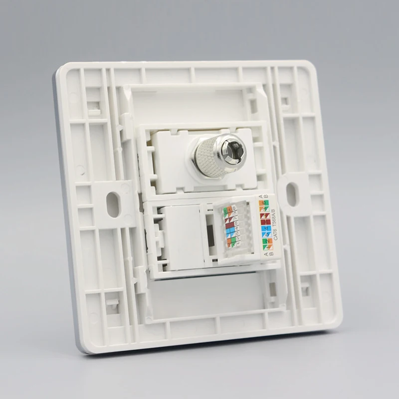 Качественная ТВ настенная телевизионная панель с CAT5E CAT6 RJ45 разъем лицевой панели
