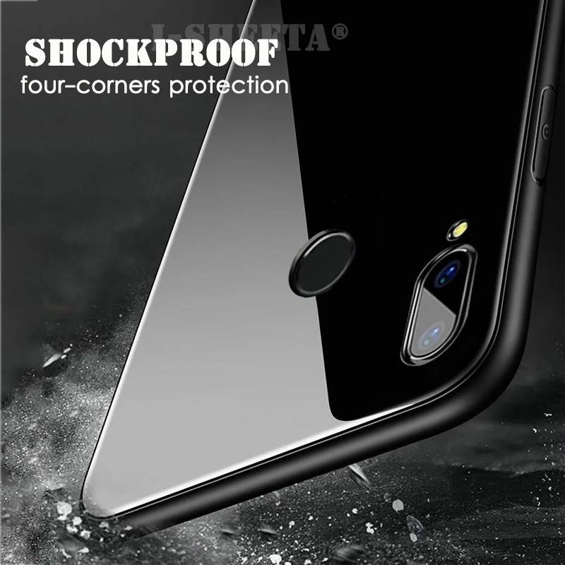Shockproof Hybrid Ultra Thin 9H Tempered Glass Hard Back Cover For Huawei Honor 8X Max 8XMax 10 Soft TPU Rubber Edge Bumper Case |