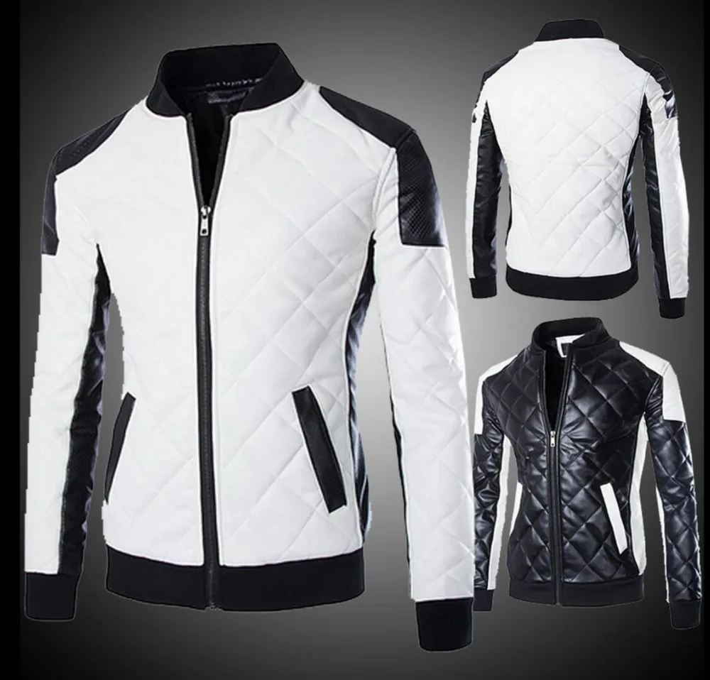 Новая мужская повседневная куртка в стиле пэчворк с цветным блоком приталенная