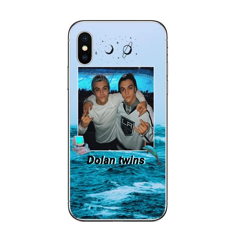 Мягкий ТПУ прозрачный чехол Dolan Twins для iPhone X 10 6 6s 7 8 Plus 5 5S Samsung galaxy S8 S9 S6 S7 EDGE |