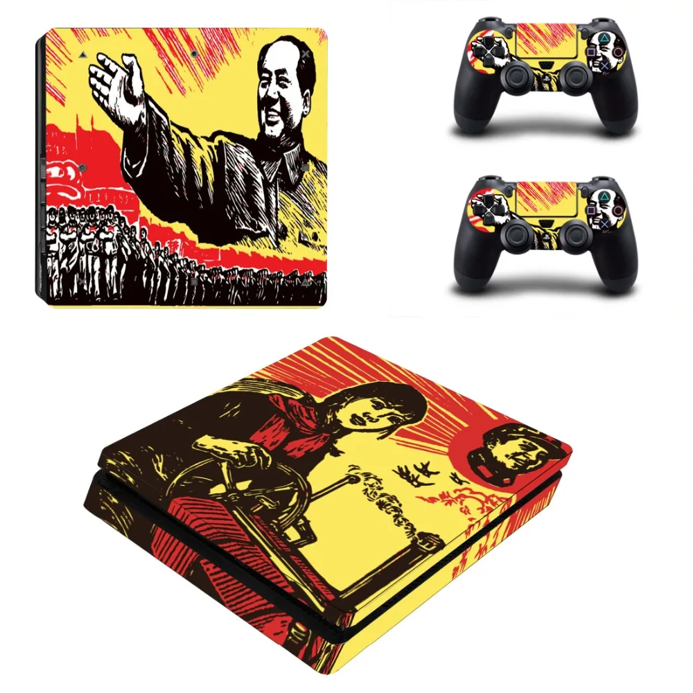 Виниловая наклейка Wolf Dragon PS4 Slim Skin для консоли Playstation 4 и 2 контроллеров