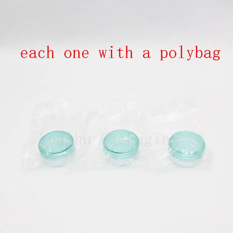 

2g green empty cosmetic containers with screw cap, sample lip balm containers jar solid perfume container 2g plastic cream jars