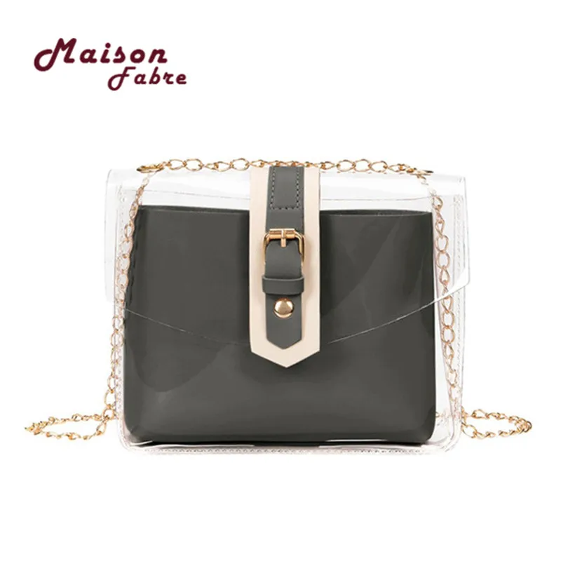 Прозрачные ПВХ сумки на плечо женские сумочки и ярких цветов однотонные