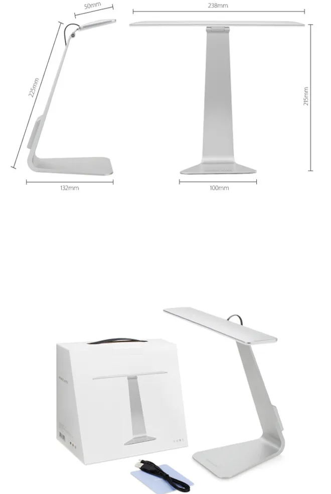 USB настольная лампа для чтения модный ультратонкий стиль светодиодный 3 режима