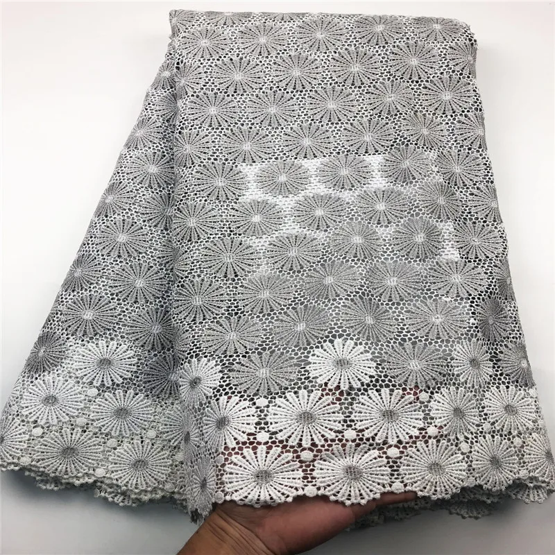 

Free Shipping new arrival african lace fabrics high quality multi color cord lace guipure lace fabric for women CHYG1 (2)