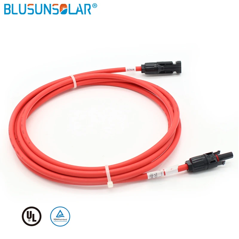 

200 PCS High Performance PV Solar Connector With 3 Meters 6mm2 (10AWG) PV Extension Cable For Solar Panel Solar