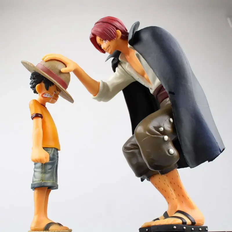 Высокое качество Аниме One Piece Monkey D Luffy & Shanks Рыжий 18 см ПВХ экшн коллекция Eiichiro Oda