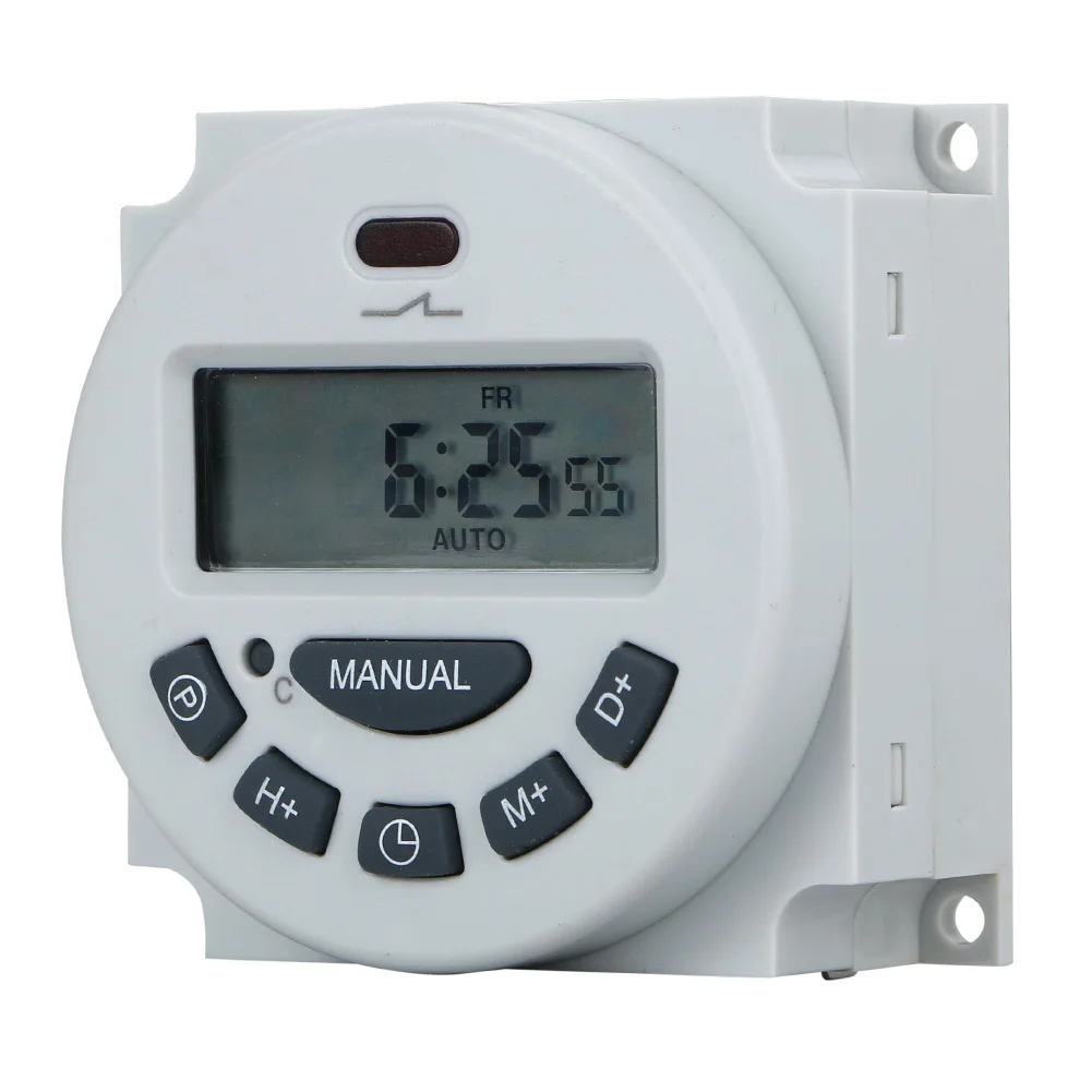Переключатель микрокомпьютера LCD цифровой 12V программируемый таймер/час/минуты