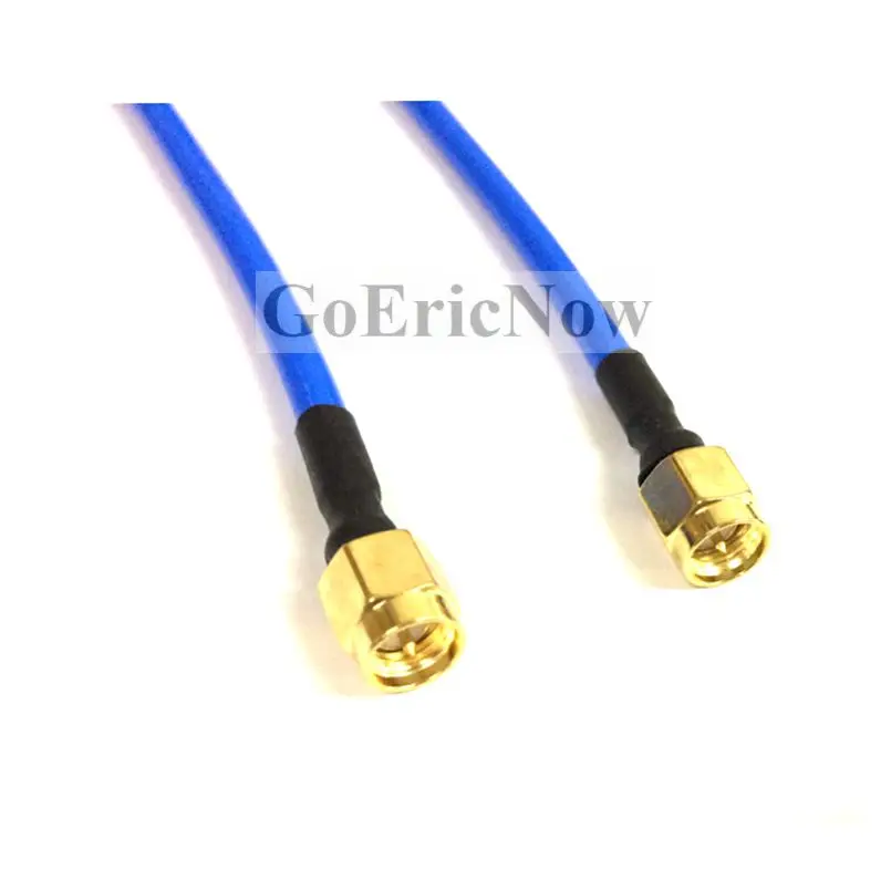 Коаксиальный кабель RG402 RF с разъемом SMA папа и штекером Полужесткий синий