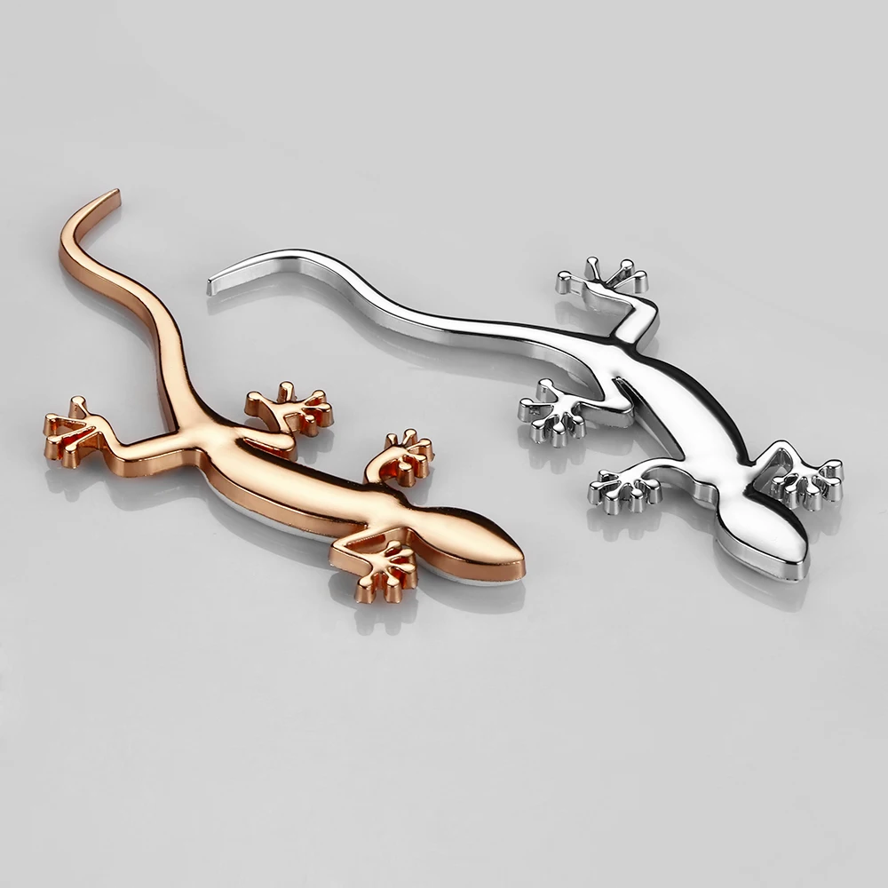 Gecko цинковый сплав хрома 3D Металлическая Эмблема для машины значок Смешные