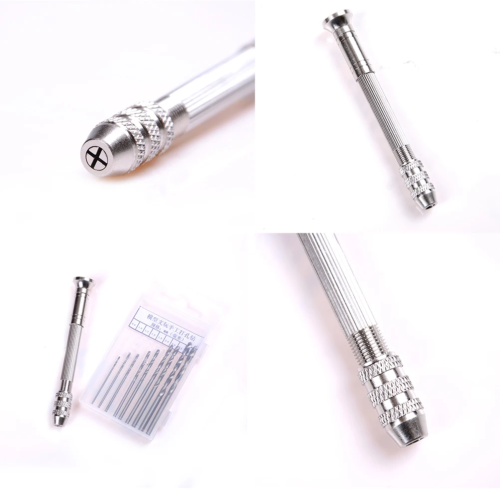 11 шт./компл. сверла Мини Микро алюминиевая ручная дрель сверление с бесключевым