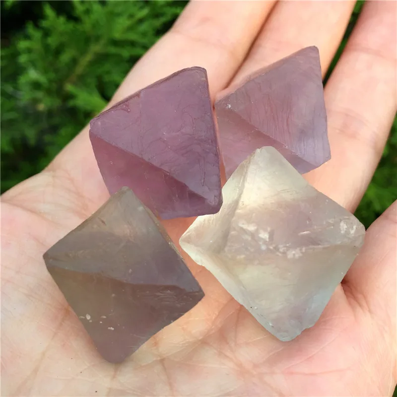 4 шт. натуральная редкая флюоритовая Хрустальная кабоштахедраль Красочные