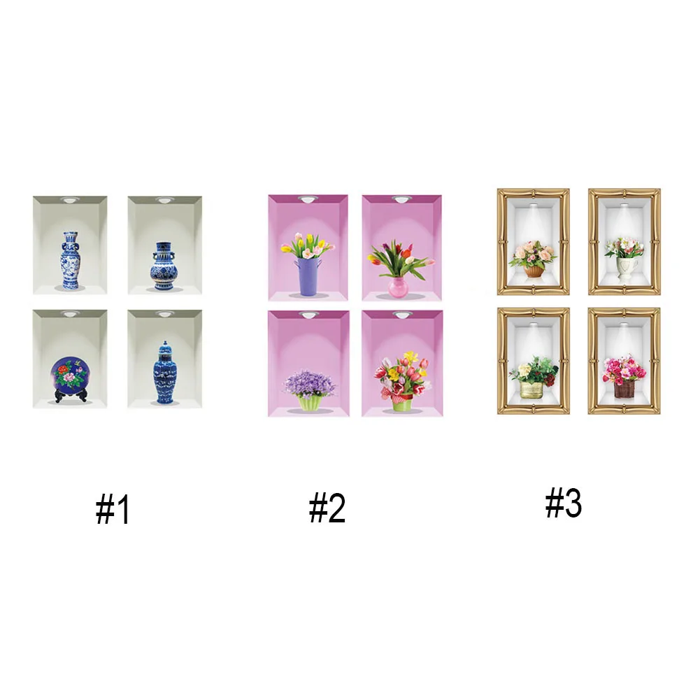 Гостиная украшение на стену в спальне Стикеры s 3D синий и белый фарфор