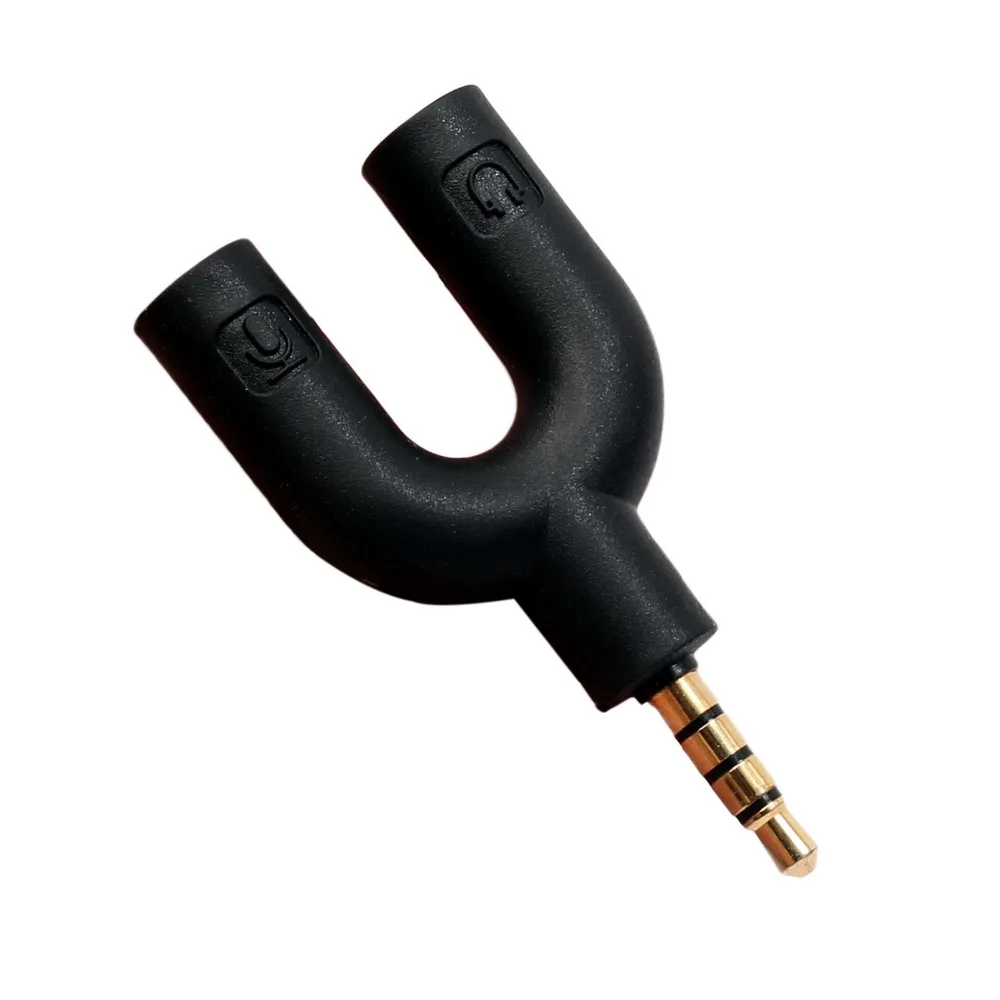 2pcs Laptop Mobile Lover Headset Spliter Phone Converter Line 3.5mm Conversion Head Microphone Adapter | Электроника