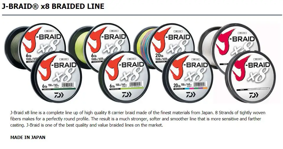 Новинка DAIWA J-BRAID GRAND X8 плетеная леска PE темно-зеленая многоцветная Сделано в Японии