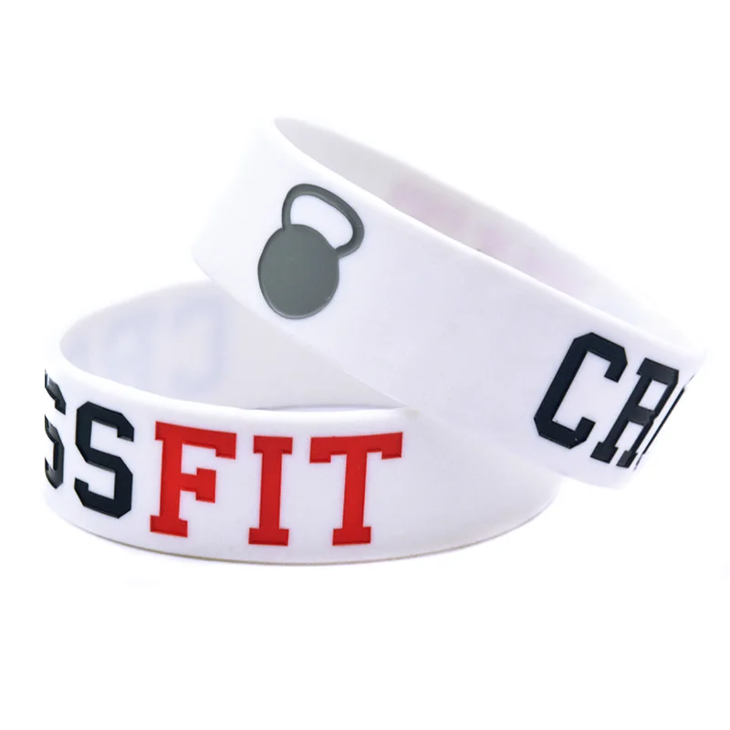 1 шт. один дюйм широкий браслет CrossFit спортивный силиконовый браслет