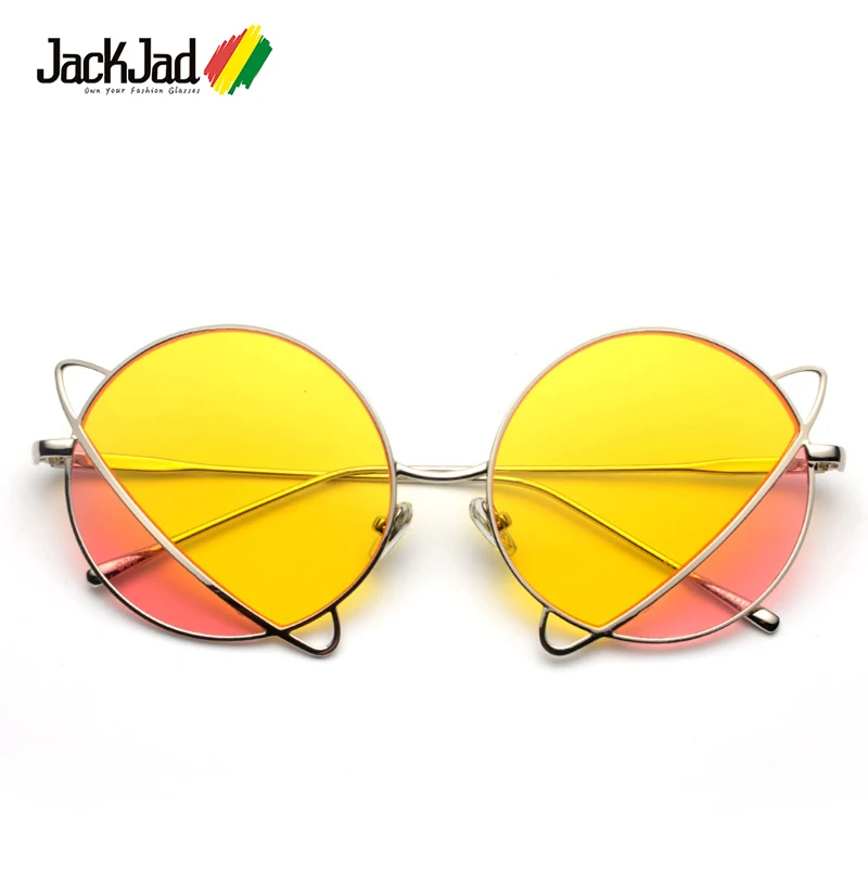 Солнечные очки JackJad S31138 женские модные солнцезащитные аксессуары в круглой