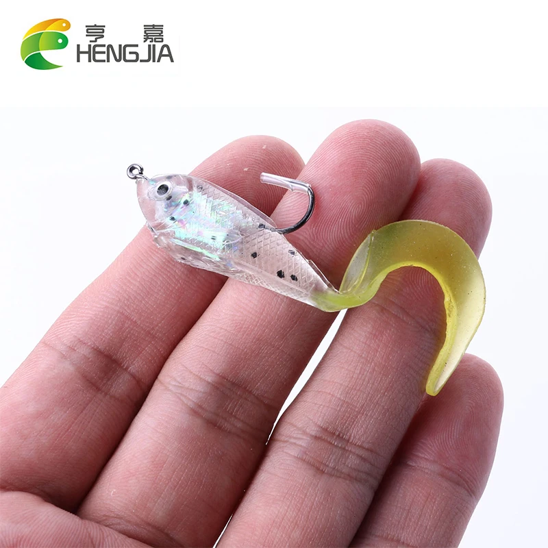 HENGJIA 5 шт. джиг головная Мягкая приманка 6 см 5g искусственные рыболовные приманки