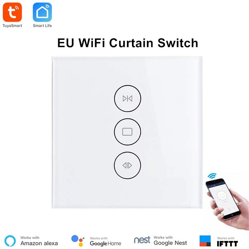 Переключатель занавесок Tuya Smart Life с Wi Fi для электрических жалюзи Google Home/Alexa