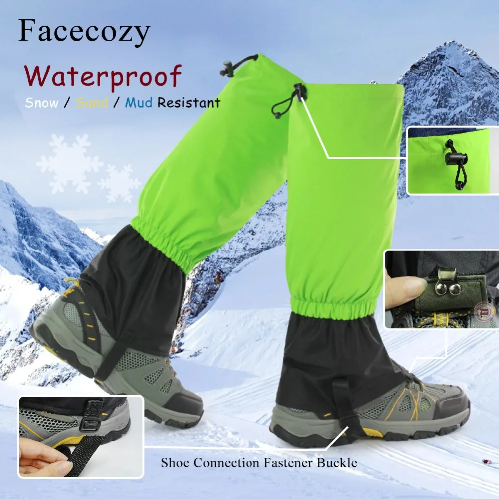 Facecozy Набор для катания на лыжах открытом воздухе Водонепроницаемые Гетры пеших