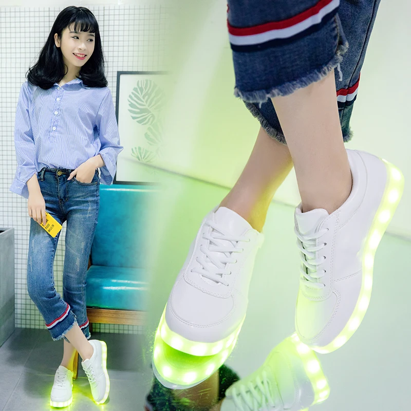 Akexiya 2017 Unisex Led Light Up Luminous Shoes Colorful Glowing Casual Usb Tenis Shoe men Lighted Schoenen camouflage Chaussure | Обувь