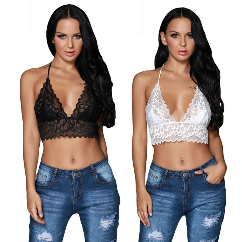 2017 Бесплатная доставка выдалбливают Растениеводство Топ Черный Sheer Scalloped Кружева