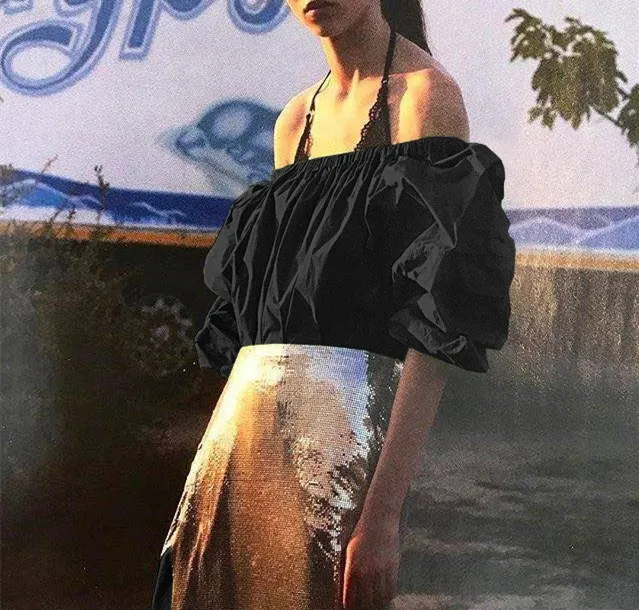 WHITNEY WANG 2019 Летняя мода уличная дизайнерская стильная с вырезом лодочкой пышными
